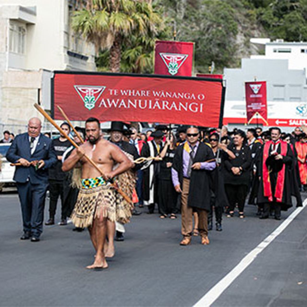 The Gown and Town Hikoi procession is a popular feature of every Graduation ceremony