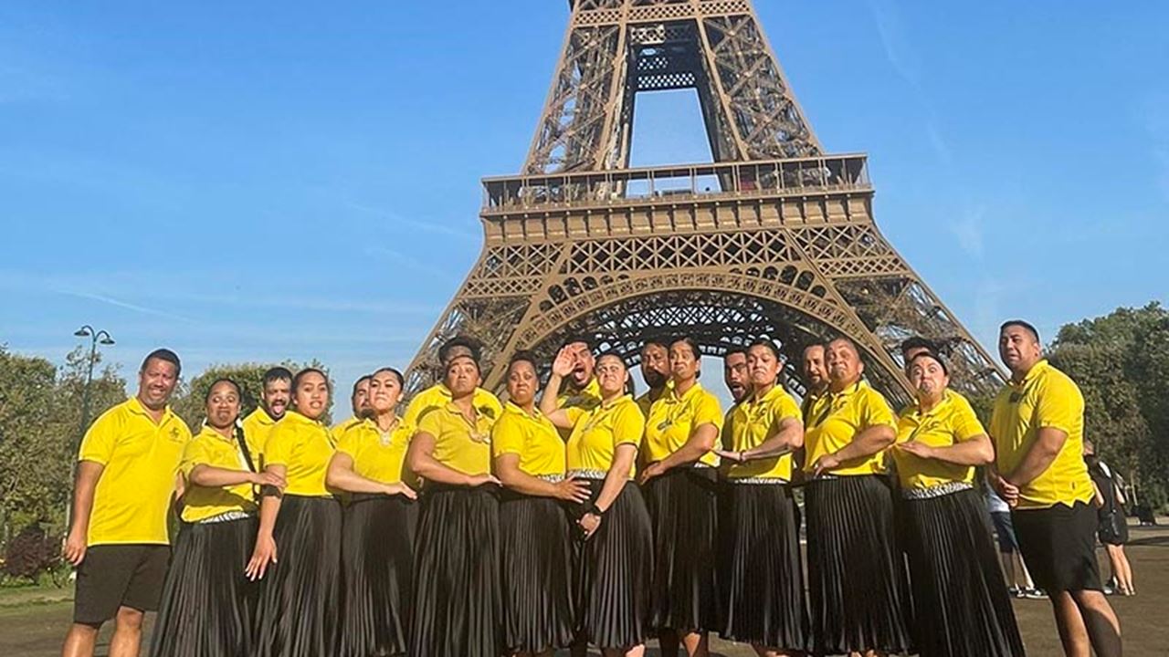 Te Kapa Haka o Te Whānau a Apanui collaborated with the All Blacks at the Rugby World Cup 2023 in Paris