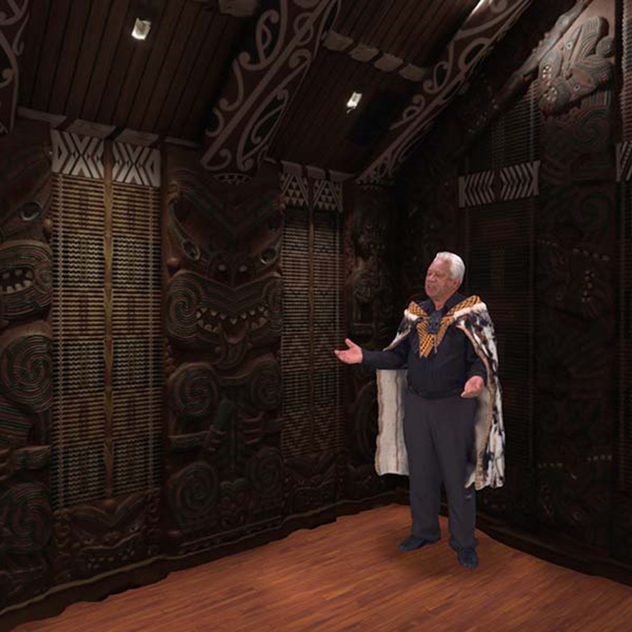 Joe Harawira of Ngāti Awa features in the VR experience