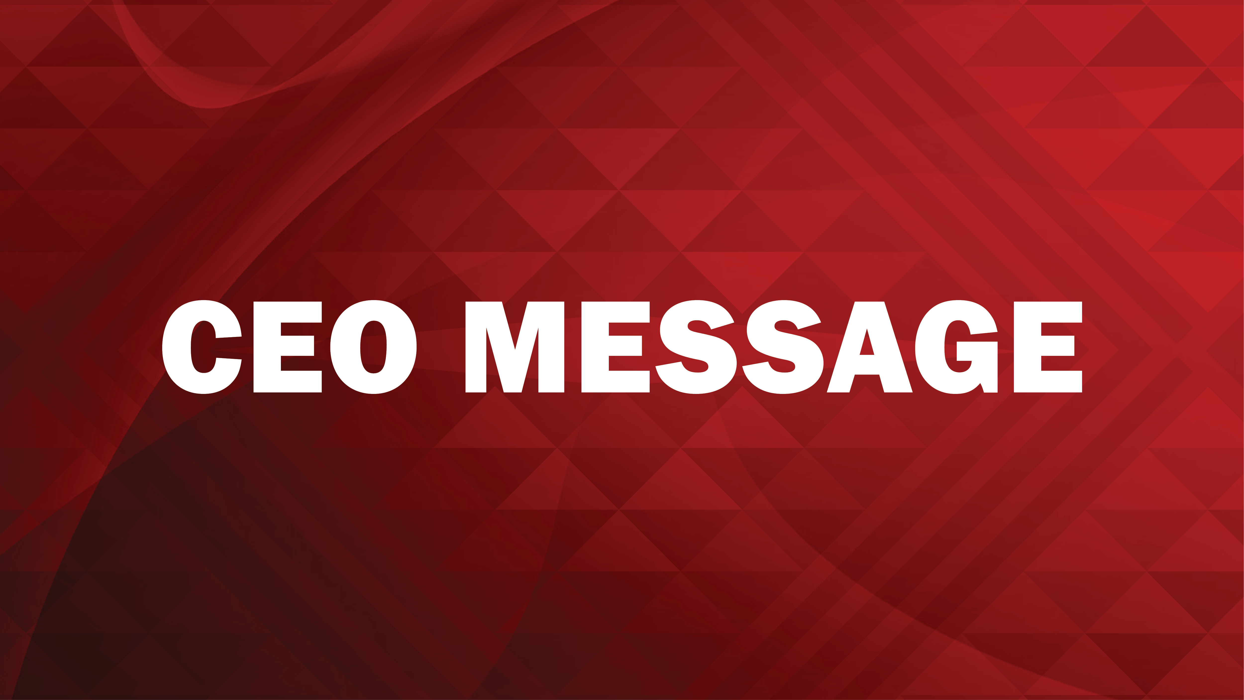 New year message from CEO 2021