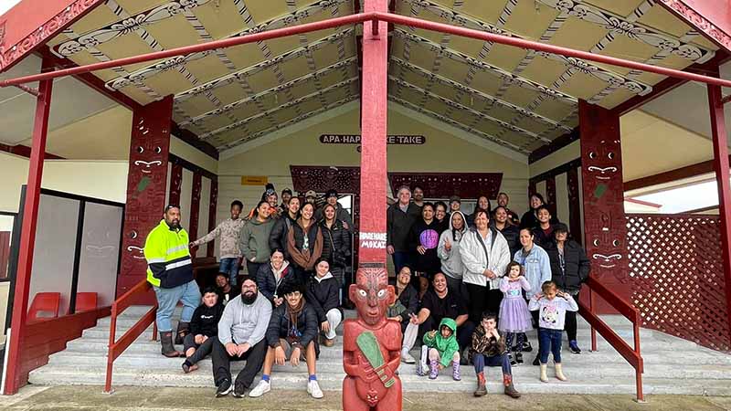 Anthea Bryant whānau at Rangitahi marae