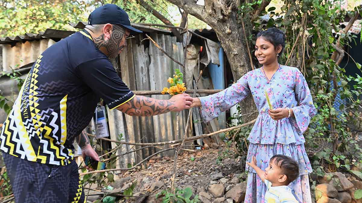 Visiting village in India