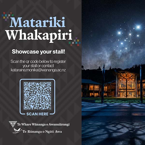 Matariki Whakapiri Stallholder registration QR code