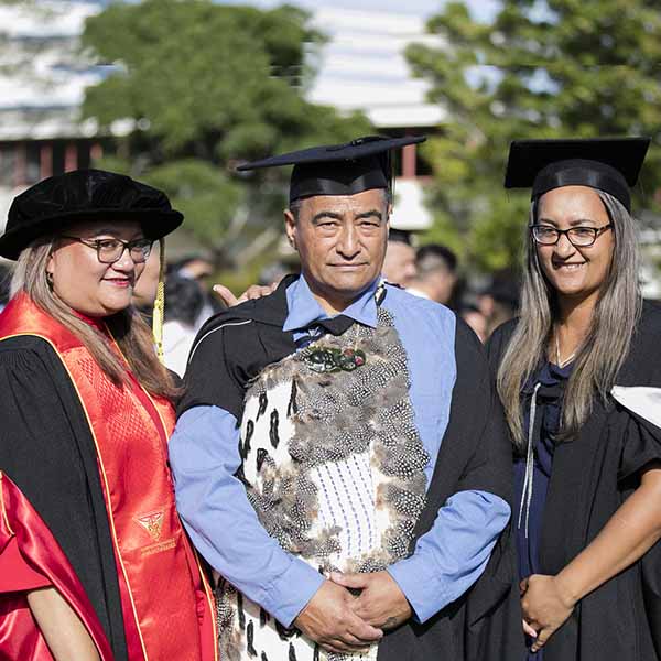 Ahomiro family at their graduation at Te Whare Wānanga o Awanuiārangi